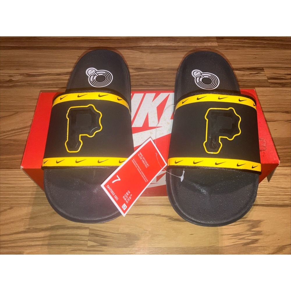 Nike NEW‎ Off Court Slides Pittsburgh Pirates SZ 7